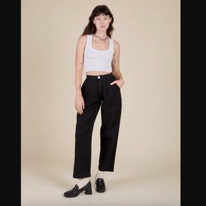 Big Bud Press Heavyweight Trousers Pleated Black XS